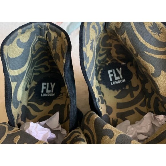 Fly London Womens Suede Black Wedges Size 35 5 - Picture 7 of 7